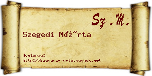 Szegedi Márta névjegykártya